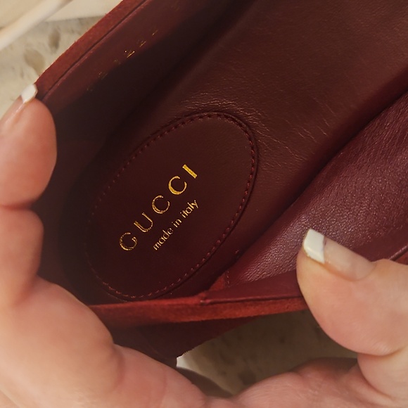 Gucci Horsebit GG Red/Maroon Suede Women's Loafers - NIB with COA - Picture 12 of 14